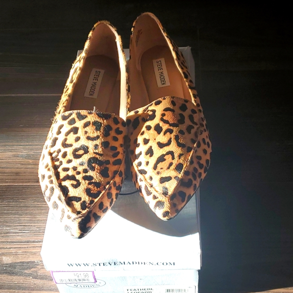 Steve Madden leopard flats new in box